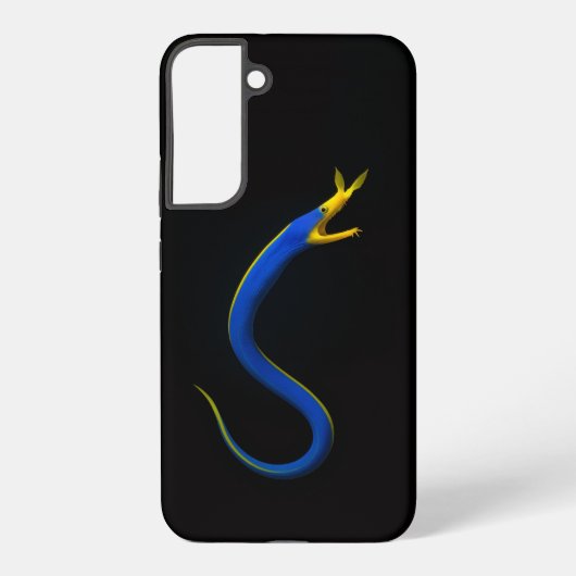 ブラック4ルクス Galaxy S22+ プラスケース 青いウナギ Samsung Galaxyケース (裏面)