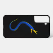 ブラック4ルクス Galaxy S22+ プラスケース 青いウナギ Samsung Galaxyケース (裏面横)