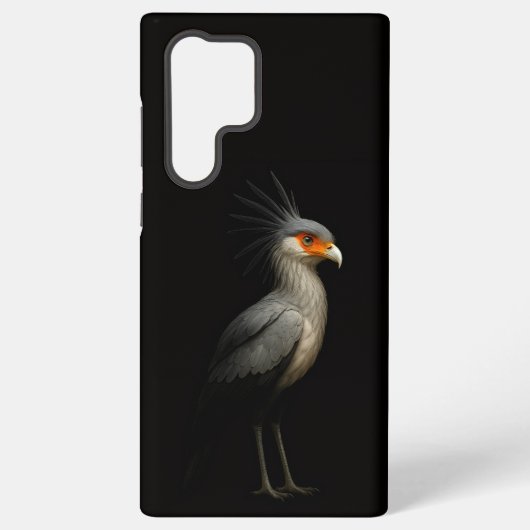 ブラック4ルクス Galaxy S22 Ultra セクレタリーバード Samsung Galaxyケース (裏面)