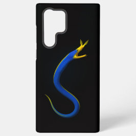 ブラック4ルクス Galaxy S22 Ultra、ブルーリボンウナギ Samsung Galaxy S22 Ultraケース