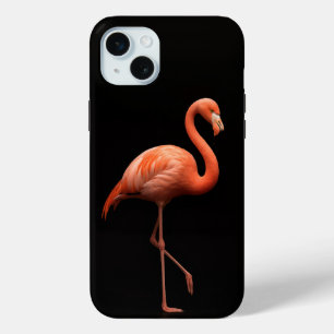 ブラック4ルクス iPhone 15 Plus、ピンクフラミンゴ Miniケース