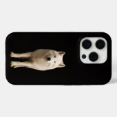ブラック4ルクス iPhone 15 Pro マット アイボリー北極狼 Case-Mate iPhoneケース (裏面 (横))