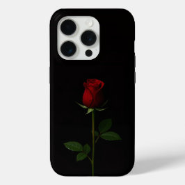 ブラック4ルクス iPhone 15 Pro Mateケース, ヴェルヴェットレッドローズ Proケース