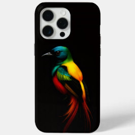 ブラック4ルクス iPhone 15 Pro Maxケース、レインボーバード Maxケース