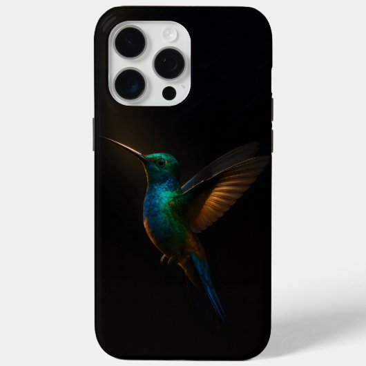 ブラック4ルクス iPhone 15 Pro Maxケース、飛翔する鳥 Case-Mate iPhoneケース (裏面)