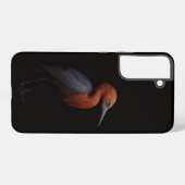 ブラック4ルクスGalaxy S22+、アカアシシギ Samsung Galaxyケース (裏面横)