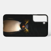 ブラック4ルクスGalaxy S22+、イワトビペンギン Samsung Galaxyケース (裏面横)