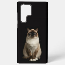 ブラック4ルクスGalaxy S22 Ultra、ビルマ猫 Samsung Galaxy S22 Ultraケース