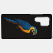 ブラック4ルクスGalaxy S22 Ultra、ルアウコンゴウインコ Samsung Galaxyケース (裏面横)