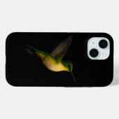 ブラック4ルクスiPhone15ケースメイト、飛翔する鳥 Case-Mate iPhoneケース (裏面 (横))