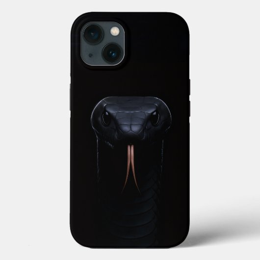 ブラック4ルクスiPhone 13ケース ブラックマンバのエレガンス Case-Mate iPhoneケース (裏面)