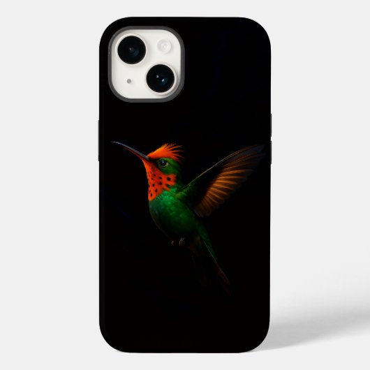 ブラック4ルクスiPhone 14ケースメイト、タフテッドコケット Case-Mate iPhoneケース (裏面)