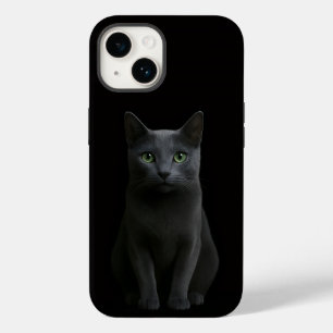 ブラック4ルクスiPhone 14ケースメイト、ロシアンブルーの猫 Case-Mate iPhone 14ケース