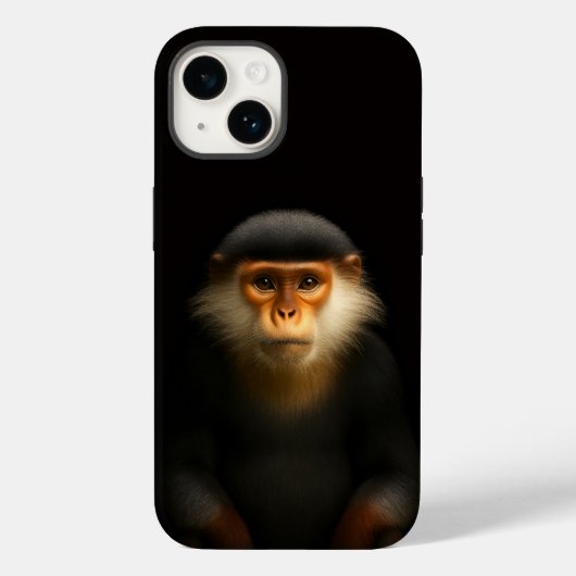ブラック4ルクスiPhone 14 Case-Mate、レッド・ドゥク Case-Mate iPhoneケース (裏面)