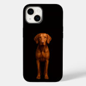 ブラック4ルクスiPhone 14 Mateケース、敏捷なヴィスラ犬 Case-Mate iPhoneケース (裏面)