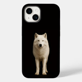 ブラック4ルクスiPhone 14 Mate、アイボリーのホッキョクオオカミ Case-Mate iPhone 14ケース