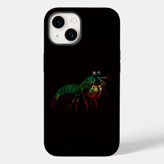 ブラック4ルクスiPhone 14 Mate、シャコ Case-Mate iPhoneケース (裏面)