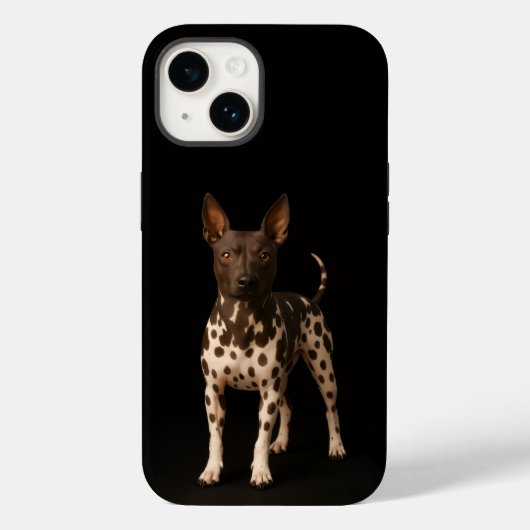ブラック4ルクスiPhone 14 Mate、ヘアレス・テリア Case-Mate iPhoneケース (裏面)