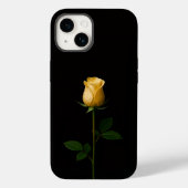 ブラック4ルクスiPhone 14 Mate、陽だまりの黄色いバラ Case-Mate iPhoneケース (裏面)