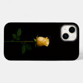ブラック4ルクスiPhone 14 Mate、陽だまりの黄色いバラ Case-Mate iPhoneケース (裏面 (横))