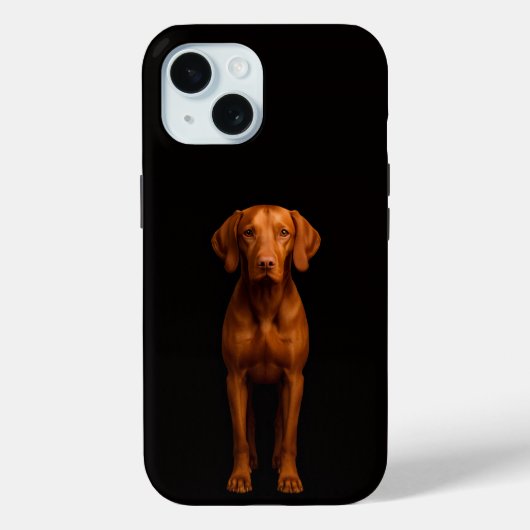 ブラック4ルクスiPhone 15ケース、敏捷なヴィスラ犬 Case-Mate iPhoneケース (裏面)