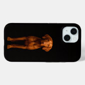 ブラック4ルクスiPhone 15ケース、敏捷なヴィスラ犬 Case-Mate iPhoneケース (裏面 (横))