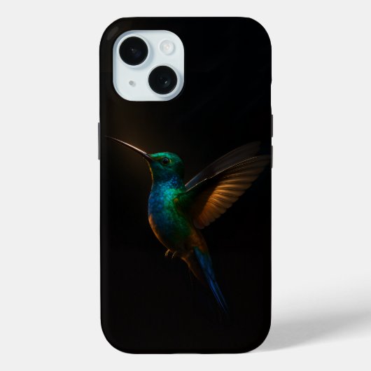 ブラック4ルクスiPhone 15 Case-Mate、飛翔する鳥 Case-Mate iPhoneケース (裏面)