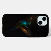 ブラック4ルクスiPhone 15 Case-Mate、飛翔する鳥 Case-Mate iPhoneケース (裏面 (横))