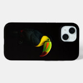 ブラック4ルクスiPhone 15 Mate、カンムリオオハシ Case-Mate iPhoneケース (裏面 (横))