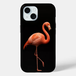 ブラック4ルクスiPhone 15 Mate、ピンクフラミンゴ iPhone 15ケース