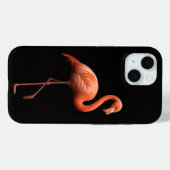 ブラック4ルクスiPhone 15 Mate、ピンクフラミンゴ Case-Mate iPhoneケース (裏面 (横))