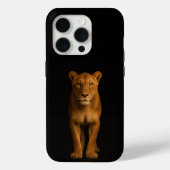 ブラック4ルクスiPhone 15 Pro マット、ノーブル ライオネス Case-Mate iPhoneケース (裏面)