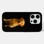 ブラック4ルクスiPhone 15 Pro マット、ラブラドールの子犬 Case-Mate iPhoneケース (裏面 (横))