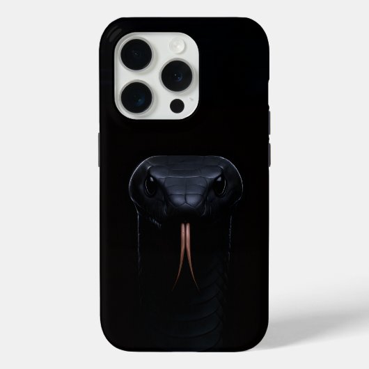 ブラック4ルクスiPhone 15 Pro Case-Mate ブラックマンバ iPhoneケース (裏面)