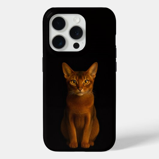 ブラック4ルクスiPhone 15 Pro Mate、アビシニアンビューティー Case-Mate iPhoneケース (裏面)