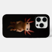 ブラック4ルクスiPhone 15 Pro Mate, メキシコサンショウウオ Case-Mate iPhoneケース (裏面 (横))