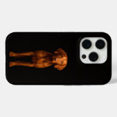 ブラック4ルクスiPhone 15 Pro Mate、敏捷なヴィズラ犬 Case-Mate iPhoneケース (裏面 (横))