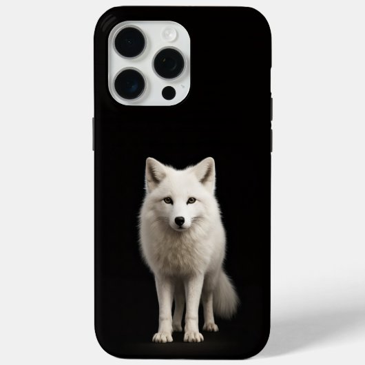 ブラック4ルクスiPhone 15 Pro Max、アイシイアークティックフォックス Case-Mate iPhoneケース (裏面)