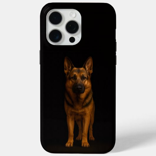ブラック4ルクスiPhone 15 Pro Max ジャーマンシェパード Case-Mate iPhoneケース (裏面)