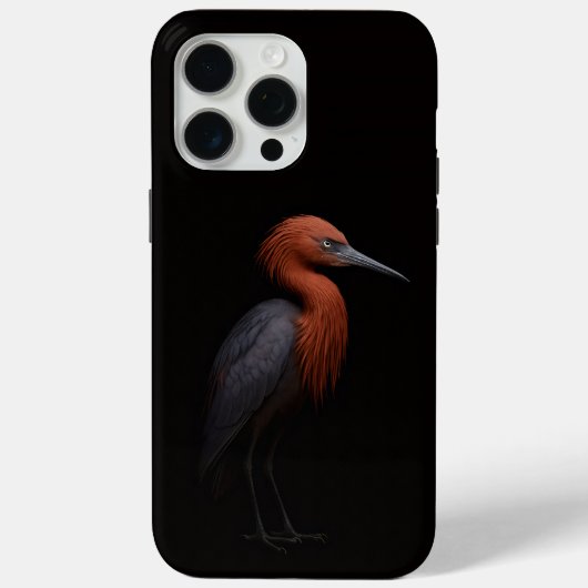 ブラック4ルクスiPhone 15 Pro Max、Reddish Egret Case-Mate iPhoneケース (裏面)
