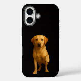 ブラック4ルクスiPhone 16ケース、ラブラドールの愛犬デザイン iPhone 16ケース