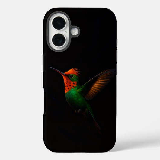 ブラック4ルクスiPhone 16 ケースメイト、タフテッドコケット Case-Mate iPhoneケース (裏面)