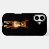 ブラック4ルクスiPhone 16 Mate、クラシックバセンジー犬 Case-Mate iPhoneケース (裏面 (横))