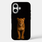 ブラック4ルクスiPhone 16 Mate、ノーブルライオネス Case-Mate iPhoneケース (裏面)