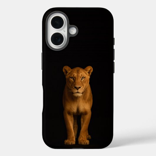 ブラック4ルクスiPhone 16 Mate、ノーブルライオネス Case-Mate iPhoneケース (裏面)