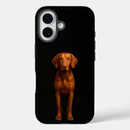 ブラック4ルクスiPhone 16 Mate、敏捷なヴィズラ犬 iPhone 16ケース