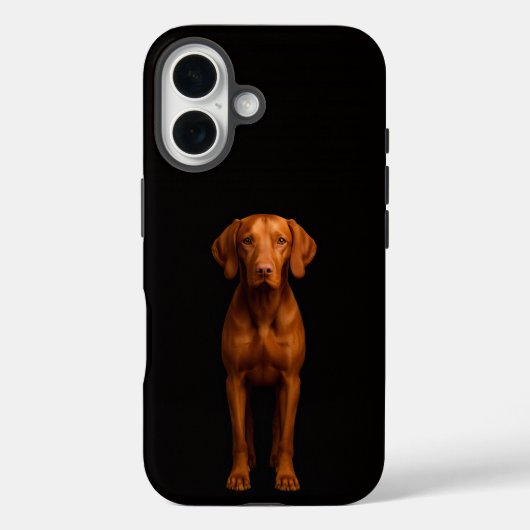 ブラック4ルクスiPhone 16 Mate、敏捷なヴィズラ犬 Case-Mate iPhoneケース (裏面)