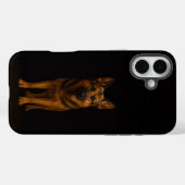 ブラック4ルクスiPhone 16 Plus、ジャーマンシェパード Case-Mate iPhoneケース (裏面 (横))