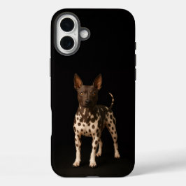 ブラック4ルクスiPhone 16 Plus、ヘアレス・テリア犬 iPhone 16 Plusケース
