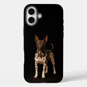 ブラック4ルクスiPhone 16 Plus、ヘアレス・テリア犬 iPhone 16 Plusケース